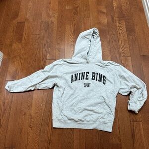 Anine Bing Sport Light Gray Hoodie Size XS